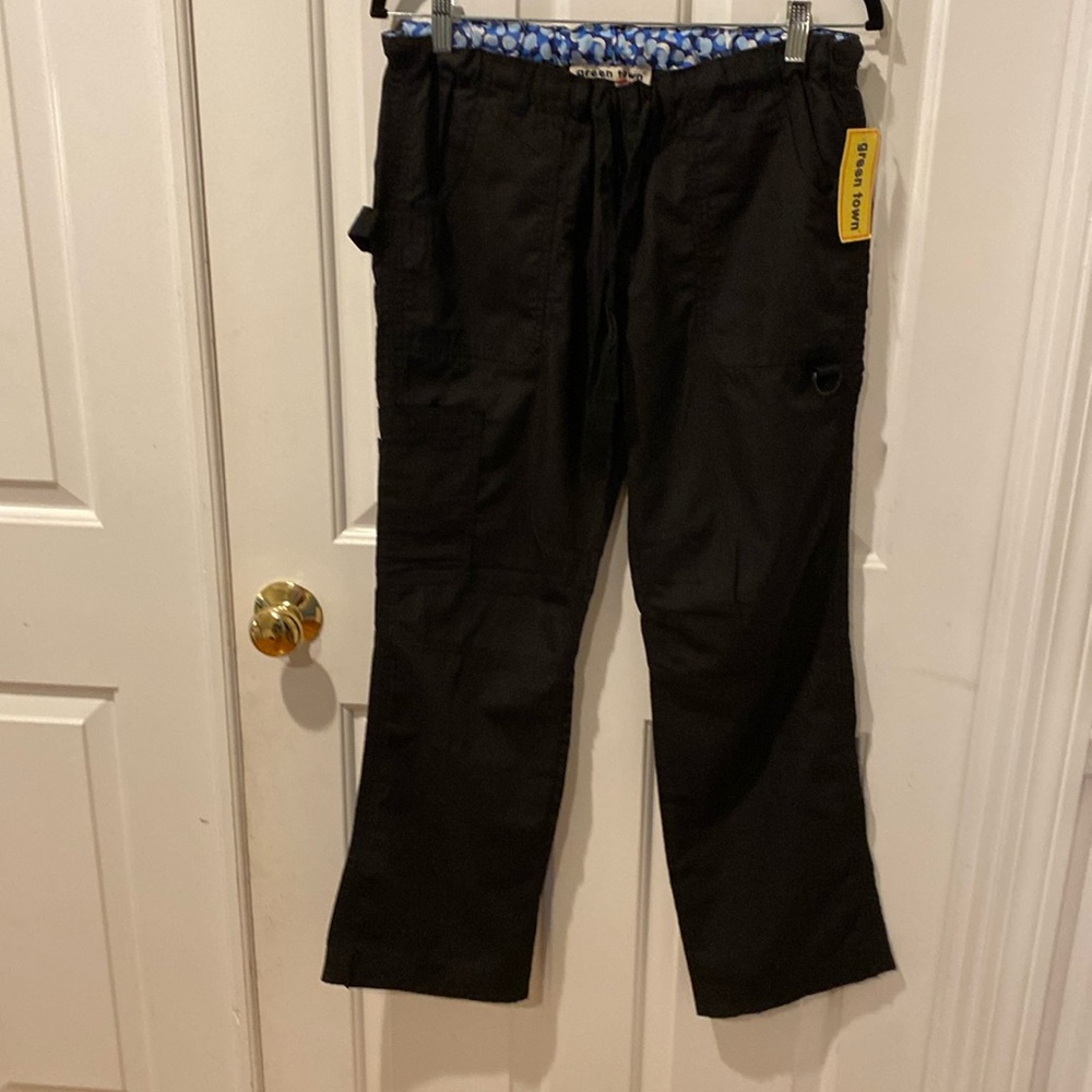 NWT Size small black womens hospital scrub pants.